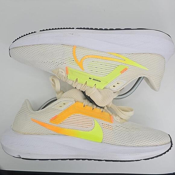 Nike Air Zoom Pegasus 40 Coconut Milk Lime Mens 9.5 Running Shoes Sneakers - Picture 5 of 8
